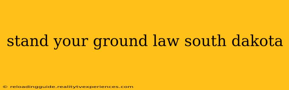 stand your ground law south dakota