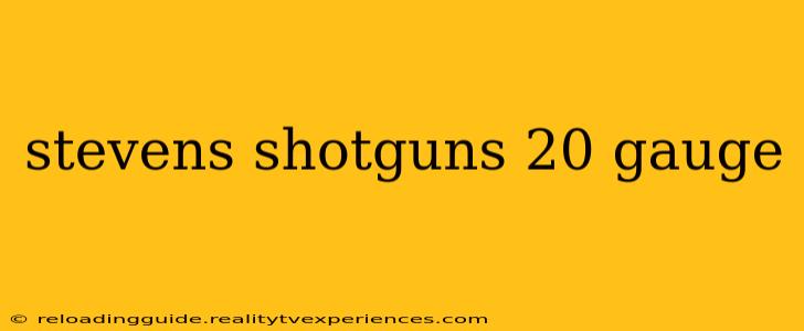 stevens shotguns 20 gauge