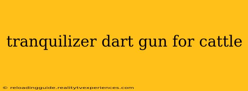 tranquilizer dart gun for cattle