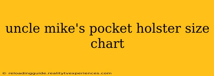 uncle mike's pocket holster size chart