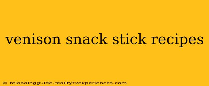 venison snack stick recipes