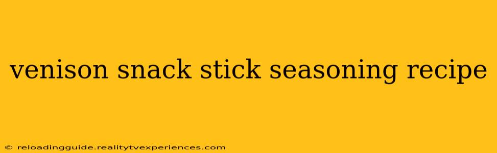 venison snack stick seasoning recipe