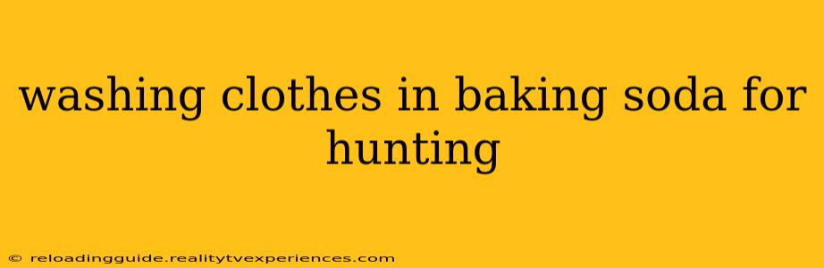 washing clothes in baking soda for hunting