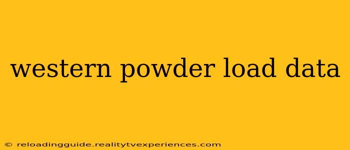 western powder load data