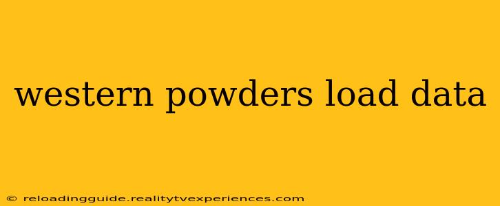 western powders load data