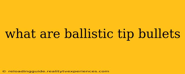 what are ballistic tip bullets