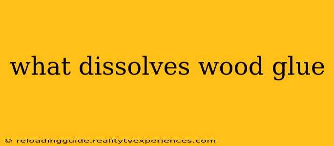 what dissolves wood glue