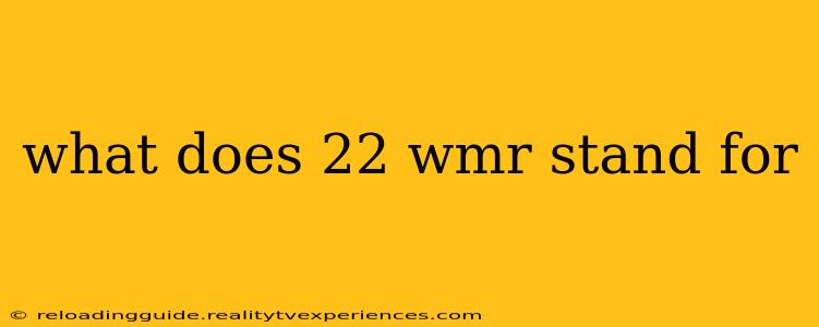 what does 22 wmr stand for