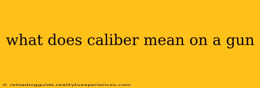 what does caliber mean on a gun