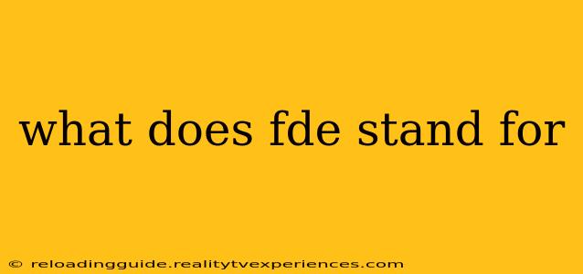 what does fde stand for