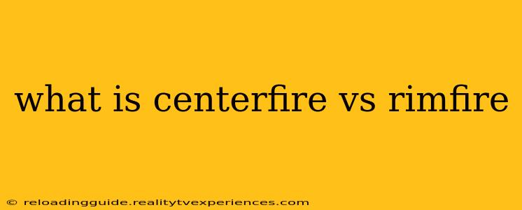 what is centerfire vs rimfire