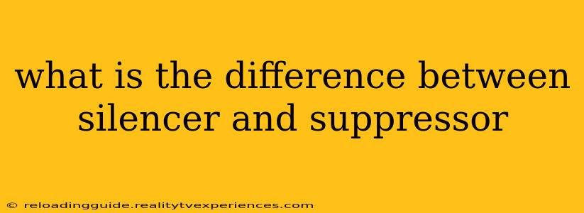 what is the difference between silencer and suppressor