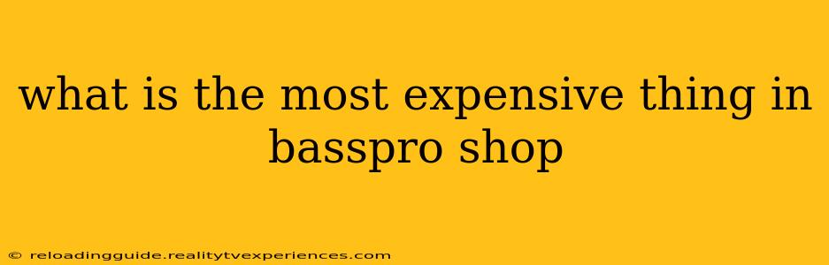 what is the most expensive thing in basspro shop