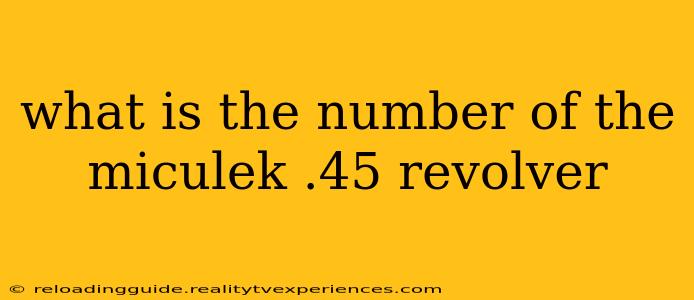 what is the number of the miculek .45 revolver