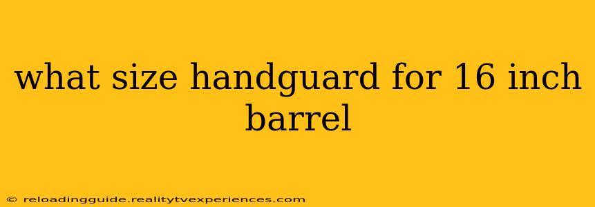 what size handguard for 16 inch barrel