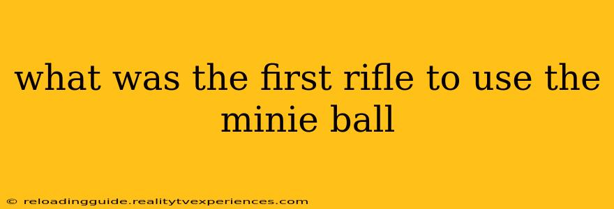 what was the first rifle to use the minie ball