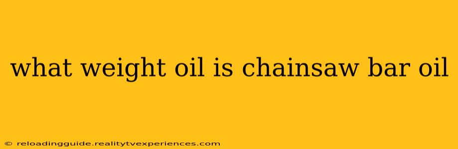 what weight oil is chainsaw bar oil