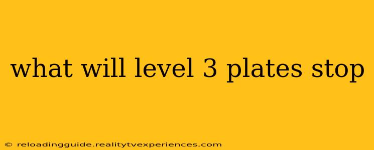 what will level 3 plates stop