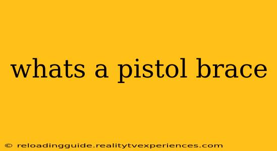 whats a pistol brace