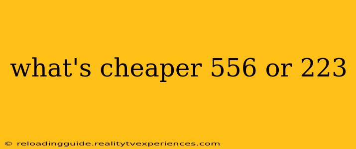 what's cheaper 556 or 223