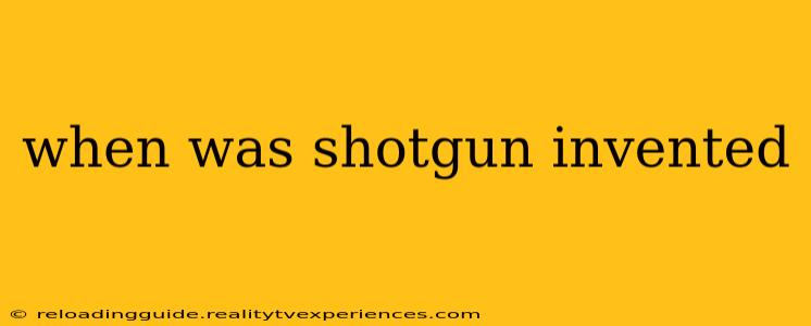 when was shotgun invented