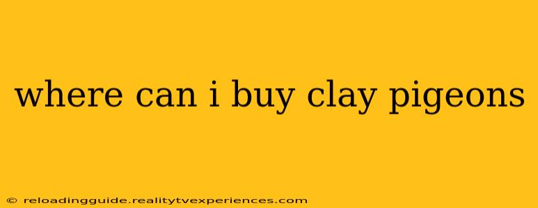 where can i buy clay pigeons