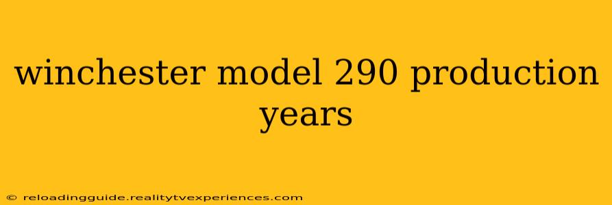 winchester model 290 production years