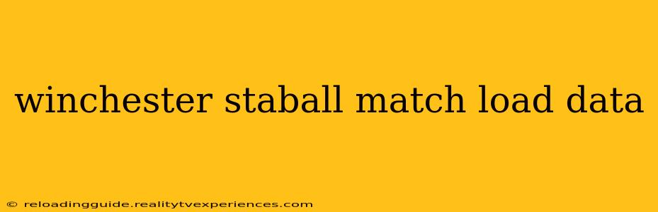 winchester staball match load data